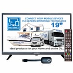 Unispectra 19" Smart Ready TV 12V / 240V HD ideal for MOTORHOME CARAVAN BOAT VAN