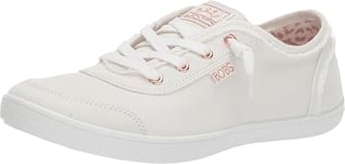 Skechers Women's Bobs B Cute Sneaker, White Canvas, 6.5 UK