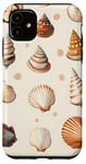 Coque pour iPhone 11 Marron Moderne Polka Dots Coastal Granddaughter Nouveauté