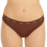 Calvin Klein Truser Bottoms Up Refresh Thong Mørkbrun  polyamid Small Dame