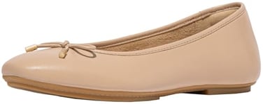 Fitflop Women's DELICATO Bow Soft Leather Ballet Flats Shoe, Classic Beige, 6.5 UK