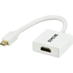 Mini displayPort till HDMI adapter med ljud 0.2m. vit