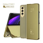 Samsung Galaxy Z Fold3 5G Mirror Folio (Gold) PU Leather Case  Gold