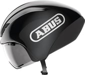 ABUS Time Driving Helmet Gamechanger TT 1.1 - casque de vélo aérodynamique pour la conduite sportive - triathlon, contre-la-montre et cyclisme sur piste - pour femmes et hommes - taille M, noir