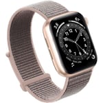 Yhteensopiva Apple Watch Rannekoreiden kanssa Nailon Sports Range naisille Miesten iWatch Series Ultra 8 7 6 5 4 3 2 1 SE (38/40/41mm, Pink Sand)