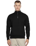 Calvin Klein Jeans Men's Badge Half Zip HWK J30J323428 1/2, Black (Ck Black), S