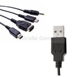 4 en 1 chargeur USB pour GBA, GBA SP, NDS, DS Lite, DSi, 3DS, DSi XL, 3DS XL, 2DS et PSP