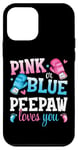 iPhone 12 mini Pink Or Blue Peepaw Loves You Boxing Gender Reveal Party Case