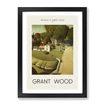 The Birthplace Of Herbert Hoover By Grant Wood Exhibition Museum Painting Framed Wall Art Print, Ready to Hang Picture for Living Room Bedroom Home Office Décor, Black A2 (64 x 46 cm)