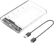 3.5"" USB 3.0 Boîtier de Disque Dur Externe, SATA III 5 GB/s pour Disque Dur Interne SATA DE 3,5"" et SSD, Montage sans Outil, Accélération UASP Transparent