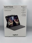 LOGITECH iPad Slim 10.9" Keyboard Folio - Grey - NEW