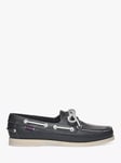 Sebago Dockside Portland Leather Boat Shoes, Navy