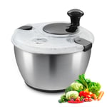 VEVOR Essoreuse à Salade Bol en Inox 4,5 L pour Séchage des Légumes sans BPA