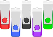 Cle USB 16 Go Lot de 5 Clé USB 2.0 Multicolore Clef USB 16 Go,Mini Clé USB pour Le Stockage et La Sauvegarde de Données