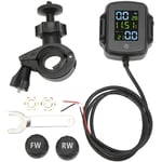 Jeffergarden Système de surveillance de la pression des pneus pour motos avec 2 capteurs externes TPMS 12V USB Affichage de haute précision