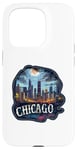 Coque pour iPhone 15 Pro Horizon de Chicago, Illinois, Midwest City, culture, centre-ville, lac