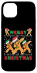 Coque pour iPhone 14 Plus Joyeux Noël Dabbing Gingerbread Men with Xmas Hats