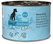 Dogz finefood Nourriture pour Chien n ° 12 Wild & Hering 200 g, Lot de 6 (6 x 200 g)