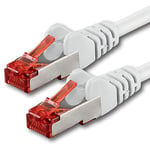 1aTTack.de 1x 50m - Câble patch câble réseau Cat 6 Cat6 RJ45 SFTP - blanc