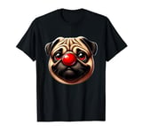 Red Nose Pug Funny Red Nose Pug Dog 2024 Kids Boys and Girls T-Shirt