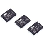 Vhbw - 3x Batterie compatible avec Siemens Gigaset 4015 Micro, 4210, 4015s micro, 4010s micro, 4215 téléphone fixe sans fil (1300mAh, 3,7V, Li-ion)