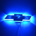 3d Led Car Styling Svansemblem Logotyp Badge Dekal Ljuslampa För Chevrolet Cruze Mengxi Blue