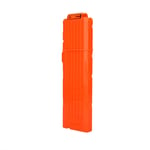 ((Opaque Orange)18 Dart EVA Soft Bullet Clip Darts Plastic Gun Toy Cartridge