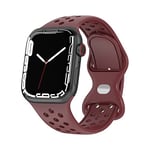 Bracelet Compatible avec Apple Watch Bracelet 38 mm 40 mm 41 mm, Bracelet Sport en Silicone pour iWatch SE Series 8 7 6 5 4 3 2 1 - Rouge Brillant, Rouge Brillant, 38mm/40mm/41mm