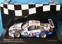 PORSCHE 911 GT3 RS #75 24H MANS 2004 SUGDEN KHAN SMITH MINICHAMPS 1/43 RACING