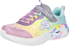 Skechers Girl's Unicorn Dreams Sneaker, Purple Textile Multi Trim, 10.5 UK