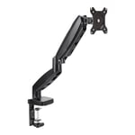 Amazon Basics Gas Spring Single Computer Monitor Arm Mount, Adjustable, Holds Monitors up to 27 Inches (68.6 cm), Black