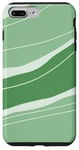 Coque pour iPhone 7 Plus/8 Plus Traits monochromes vert sauge et vert clair