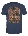 Funko Boxed Tees: Black Pander - Wakanda Forever - Group - (L) - Black Panther - Wakanda Forever - T-Shirt - Clothes - Gift Idea - Short Sleeve Top for Adults Unisex Men and Women - Movies Fans