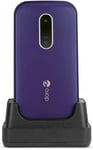 Doro 6620 3G Senior Flip Mobile Phone Purple Unlocked New Sealed