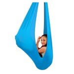 YANFEI Indoor Therapy Swing for Kids with Special Needs Cuddle Up To 440lbs Aspergers and Sensory Integration Child Elastic Parcel Steady Seat Hammock (Color : BLUE, Size : 150X280CM/59X110IN)