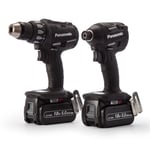 Panasonic EYC217LJ2G57 Hammer Drill & Impact Driver 18V Lithium Ion 5Ah Dual Voltage Combo Kit