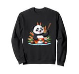 Happy Japanese Anime Sushi Panda Bear Sushi Lover Sweatshirt