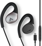 Resolve-C Écouteurs Ouverts Supra Auriculaires(Pour Oreilles De Petite À Moyenne Taille), Filaires Usb C, Micro Et Télécommande Intégrés, Compatible With Smartphones À Prise[QUE070377]