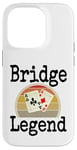 Coque pour iPhone 14 Pro Funny Bridge Legend Jeu de cartes gagnant une soirée de jeu pour papa