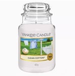 Yankee Candle Clean Cotton Large Jar 623g Burn time 110-150 hours