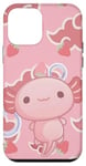 iPhone 12 mini Cute Kawaii Axolotl Cat Aesthetic Pink Cloud Case