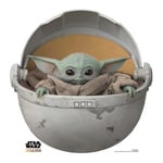 Star Cutouts - Figurine en carton Bébé Yoda alias Grogu dans son berceau volant film série Mandalorian h 75 cm