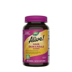 Nature's Way - Alive!® Hair, Skin & Nails Gummies, Strawberry Pouch- 60 Gummies