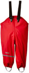 CareTec Girls Overall - Pu W/O Fleece Rain Trousers, Red (402), 140 UK