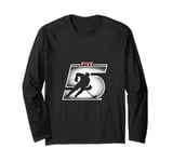 Kids 5th Birthday Retro Ice Hockey 5 Years Old Boy Girl Long Sleeve T-Shirt