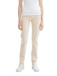 TOM TAILOR 1042940 Pantalon Alexa Slim, 12365-Beige Dusty, 34W x 32L Femme