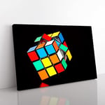 Big Box Art Rubik Cube Canvas Wall Art Print Ready to Hang Picture, 76 x 50 cm (30 x 20 Inch), Multi-Coloured