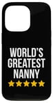 Coque pour iPhone 13 Pro World's Greatest Nanny Housekeeper Figurine de baby-sitter amusante