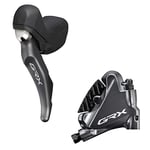 Shimano GRX ST-RX810 GRX 2-speed STI bled with BR-RX810 flat mount calliper, left rear