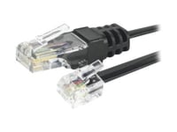 Exertis - Telefonkabel - Rj-11 (Hane) Till Rj-45 (Hane) - 5 M - Platt - Svart